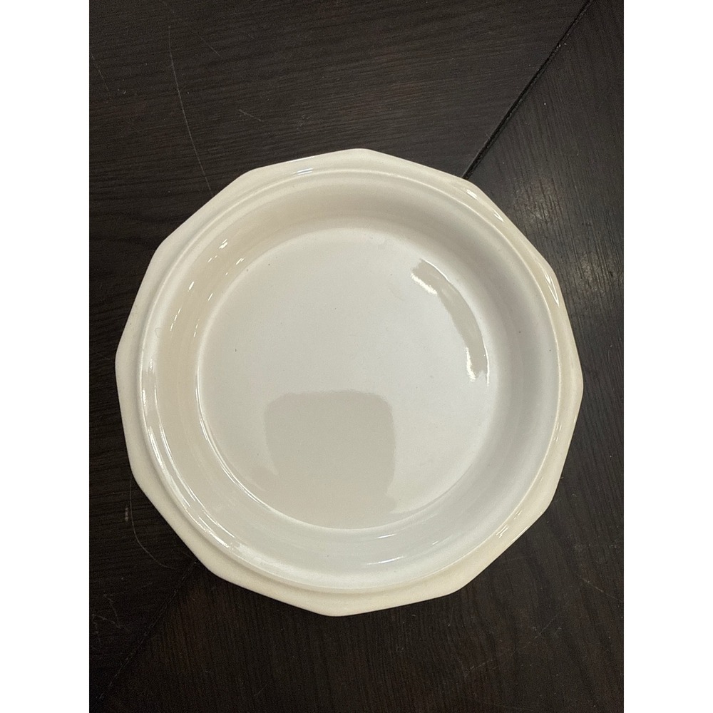 Pfaltzgraff Heritage‎ White Saucer 6.5 Inch Stoneware Replacement 12 Sided Rim
